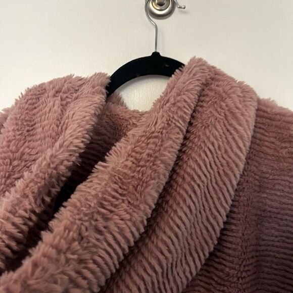 Moon River Faux Fur Taupe Full Zip Jacket Size L Mob Wife Cruella Deville - Picture 10 of 13